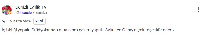 Müşteri Yorumu 1